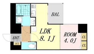 プレジオ本町【13階】の間取り