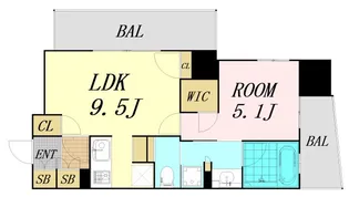 パークアクシス梅田【4階】の間取り