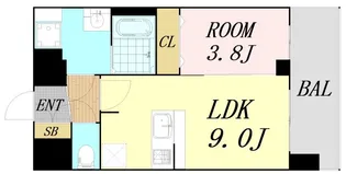 プレサンス天王寺ヴィヴァン【7階】の間取り