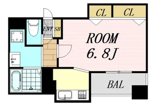 サンフレスカ福島【4階】の間取り
