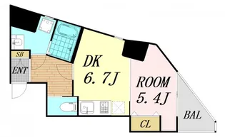 サンライズ都島【5階】の間取り