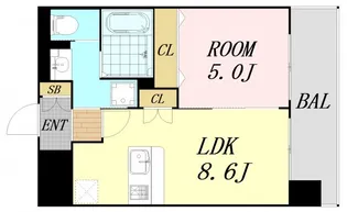 Luxe新大阪1【7階】の間取り