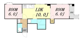 アトレーユ深江【6階】の間取り