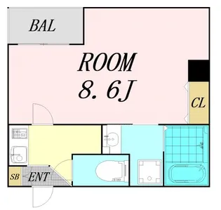 みおつくし東なんば【6階】の間取り