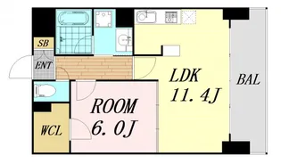 TOMODOAL北梅田【7階】の間取り