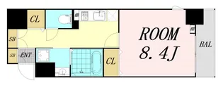 W.O.B HONMACHI-WEST【2階】の間取り