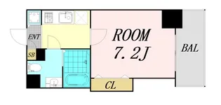 ラグゼ江戸堀【7階】の間取り