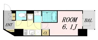 レジュールアッシュOSAKAデイフィール【11階】の間取り