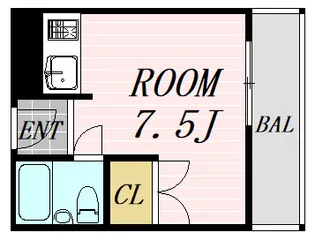 1Rの間取り画像