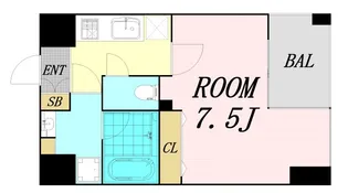 レジディア江戸堀【2階】の間取り