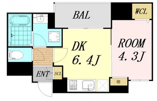 アーバネックス京町堀【6階】の間取り
