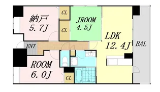 ラフィーネフォレスタ【6階】の間取り