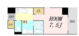 ロイヤルパークヒルズうめきた【2階】の間取り