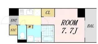 ロイヤルパークヒルズうめきた【7階】の間取り