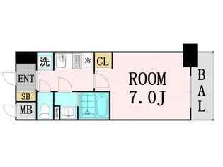 アドバンス西梅田グルーブ【8階】の間取り