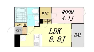 ウェルスクエア都島中通【3階】の間取り