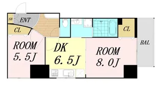 2DKの間取り画像