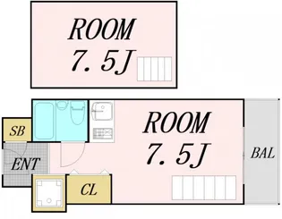 アメニティ塚本公園【8階】の間取り
