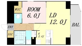 Metrosa谷町六丁目South【13階】の間取り