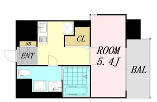 大阪府大阪市西区靱本町2丁目【マンション】の間取り