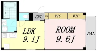 京橋オリエンタルキューブ【4階】の間取り