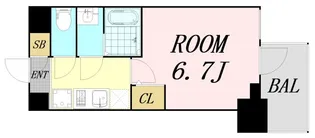 セレニテ日本橋ミラク【5階】の間取り
