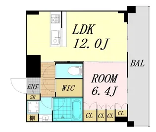 GRAND VILLASSE福島【11階】の間取り
