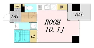 ルーセントオーデン難波【7階】の間取り