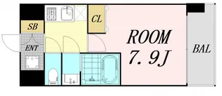 スプランディッド難波【14階】の間取り