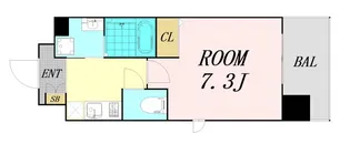 リヴィアス難波エアリー【6階】の間取り