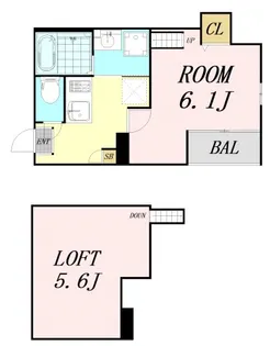 スカイフラット姫島【2階】の間取り