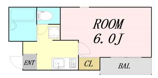大阪府大阪市西区北堀江1丁目【マンション】の間取り