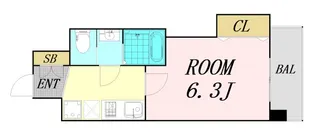 大阪府大阪市城東区東中浜2丁目【マンション】の間取り