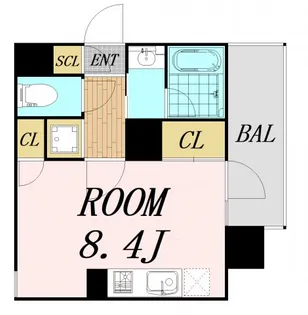 Metrosa南森町【4階】の間取り