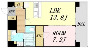大阪府大阪市浪速区戎本町1丁目【マンション】の間取り