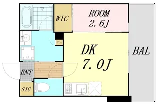 大阪府大阪市中央区常盤町2丁目【マンション】の間取り