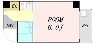 ユーロハイツ天神橋【2階】の間取り