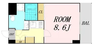 モンサンミッシェル北浜【4階】の間取り