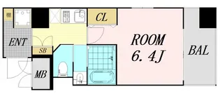 ニューシティアパートメンツ西天満【8階】の間取り