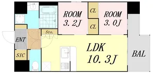 スプランディッド弁天町WEST【5階】の間取り