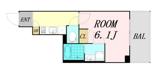 大阪府大阪市浪速区恵美須西1丁目【マンション】の間取り