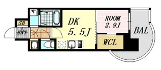大阪府大阪市東淀川区西淡路1丁目【マンション】の間取り