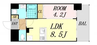 大阪府大阪市西区南堀江3丁目【マンション】の間取り