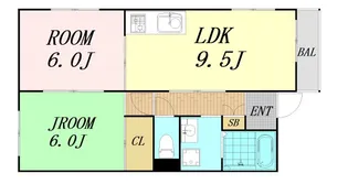 エランドール江坂【2階】の間取り