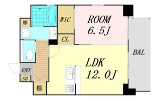 エムズ・レジデンスうめきた【3階】の間取り