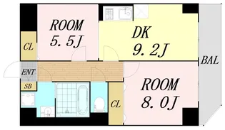 リアライズ今里南【3階】の間取り