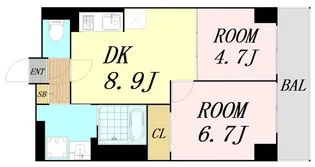 リアライズ今里南【1階】の間取り