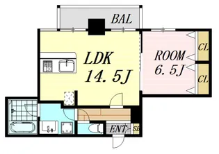 アスール江坂3rd【10階】の間取り