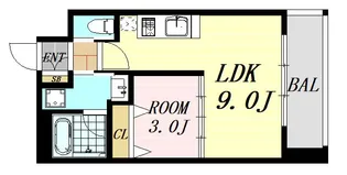アーバンフラッツ西中島【11階】の間取り