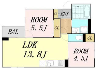 ヴェルメゾン吹田元町【3階】の間取り
